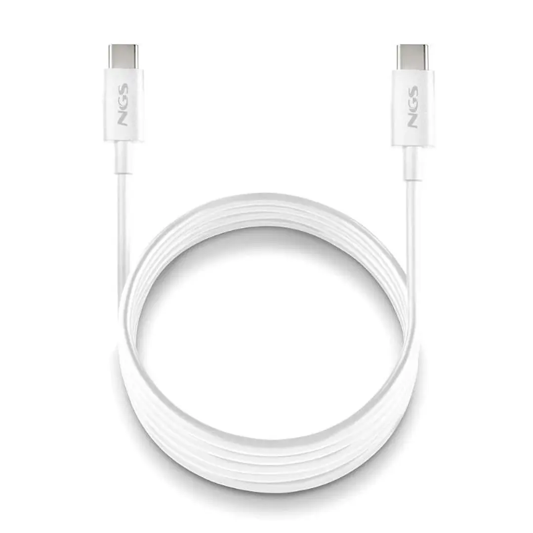 NGS CABLE CARGA RAPIDA USB-C A USB-C 1M BLANCO 1