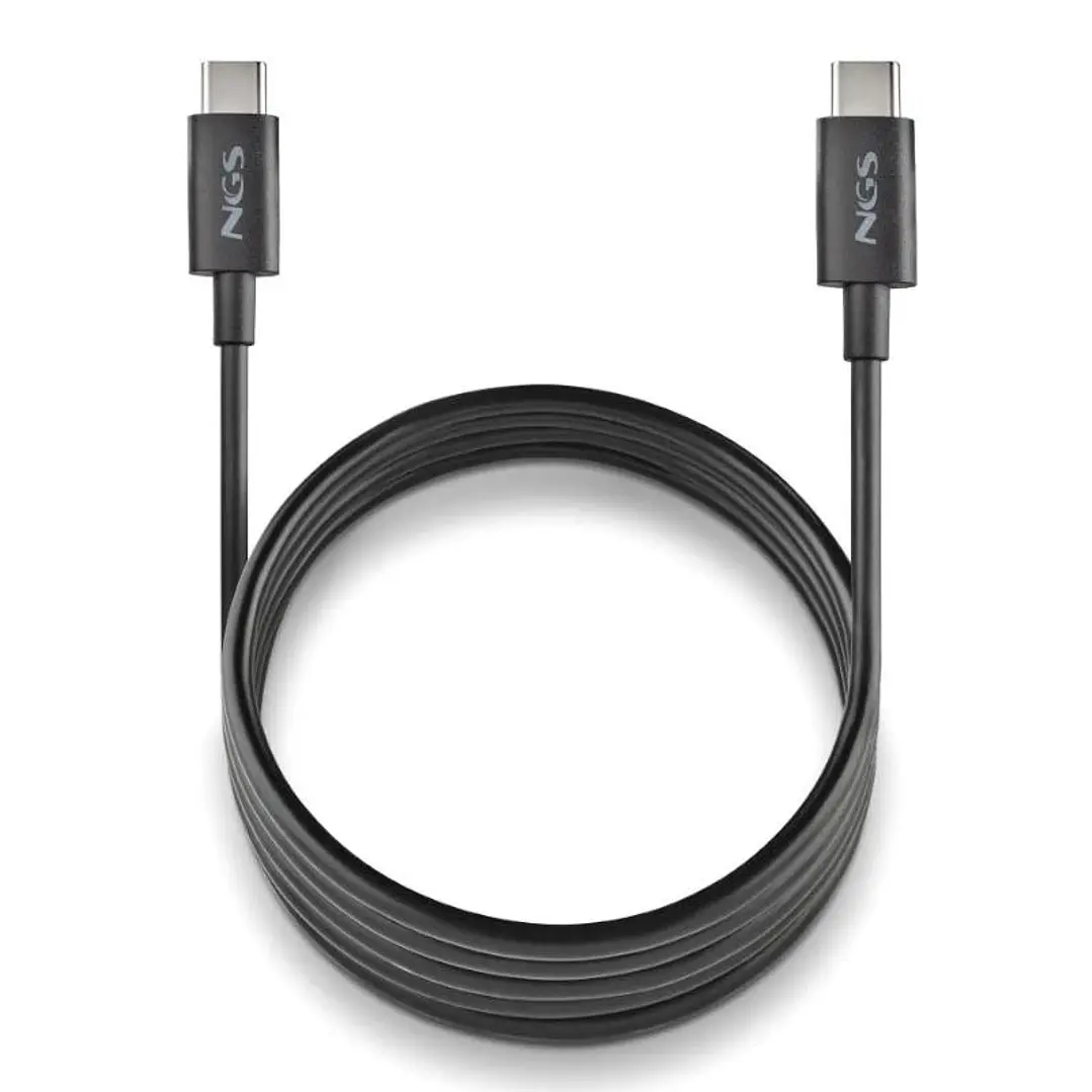 NGS CABLE CARGA RAPIDA USB-C A USB-C 1M NEGRO 1