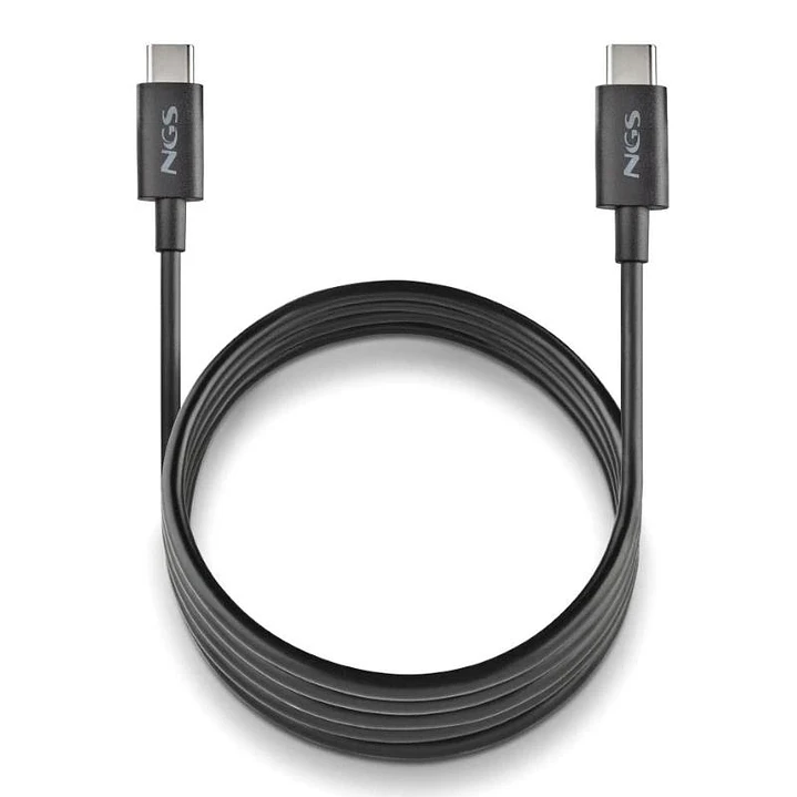 NGS CABLE CARGA RAPIDA USB-C A USB-C 1M NEGRO 1