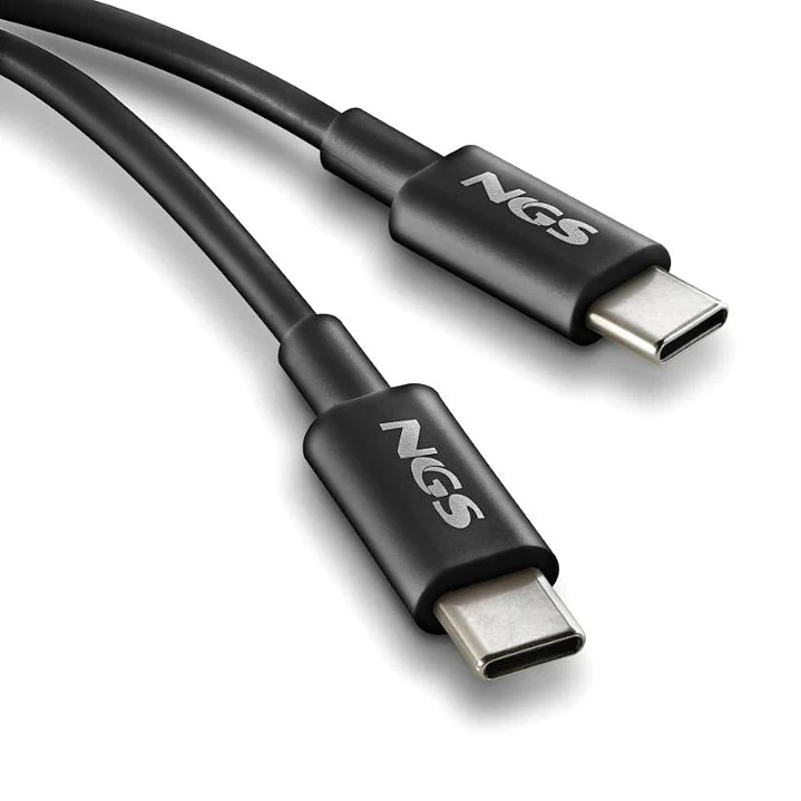 NGS CABLE CARGA RAPIDA USB-C A USB-C 1M NEGRO 3