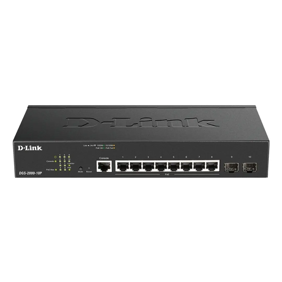 D-Link DGS-2000-10P Switch L2 8xGB PoE 2xSFP 1