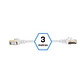 iggual Latiguillo CAT7 SFTP LSZH 3 metros blanco - vignette 1