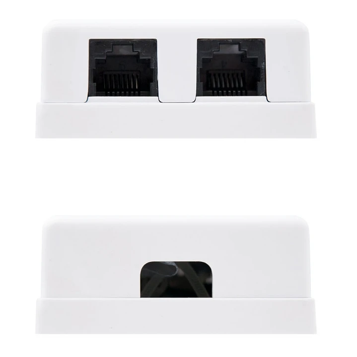 Nanocable Roseta Superficie CAT.6 UTP 2Tomas Blanc 1