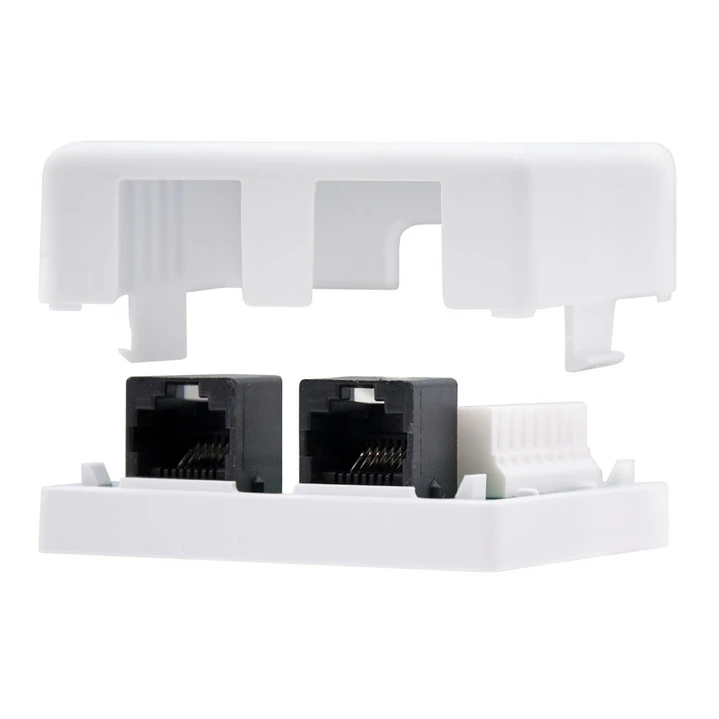 Nanocable Roseta Superficie CAT.6 UTP 2Tomas Blanc 3