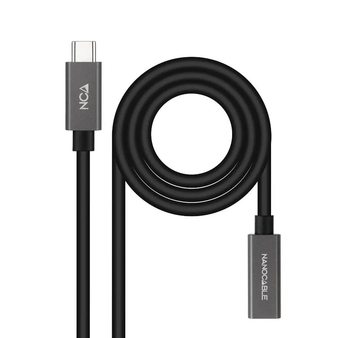 Nanocable Cable USB 3.2 Gen2 USB-C M/H 1,5 M Negro 1