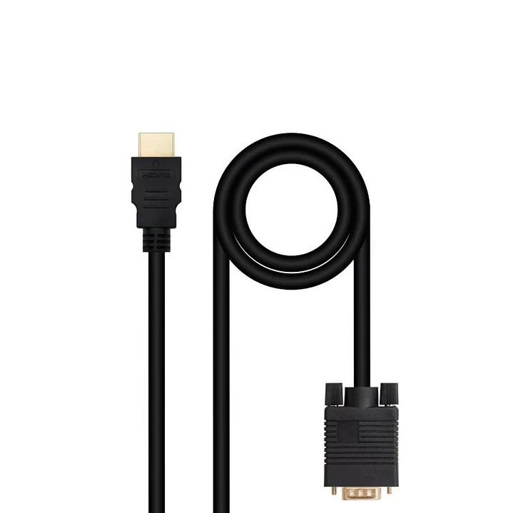 Nanocable Conversor HDMI a VGA M-M, 1.8 m Negro 1