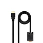 Nanocable Conversor HDMI a VGA M-M, 1.8 m Negro - Thumbnail 1