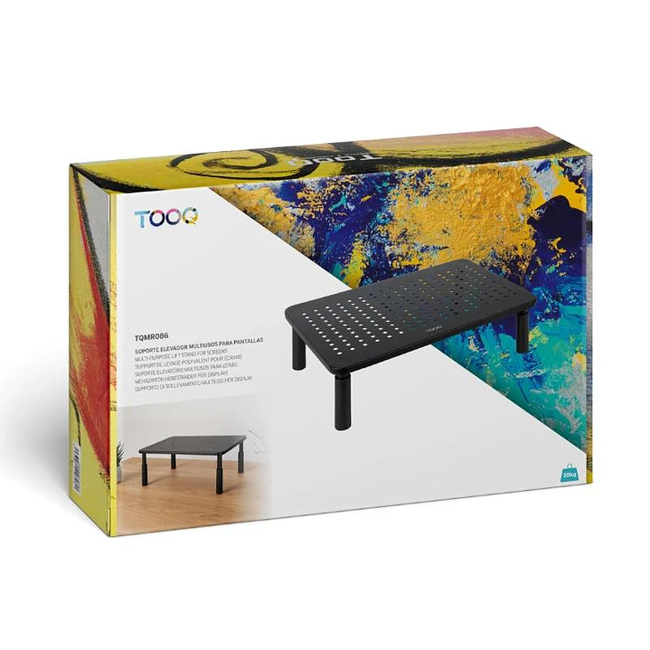 Tooq TQMR086 Soporte elevador monitores Negro 2