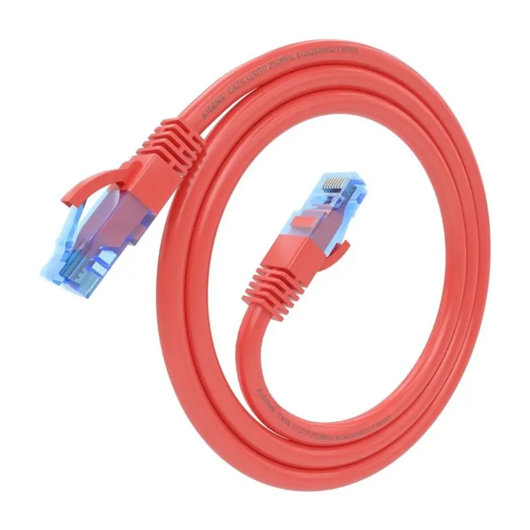 Aisens Cable RJ45 CAT.6 UTP AWG26 CCA Rojo 0.5m 2
