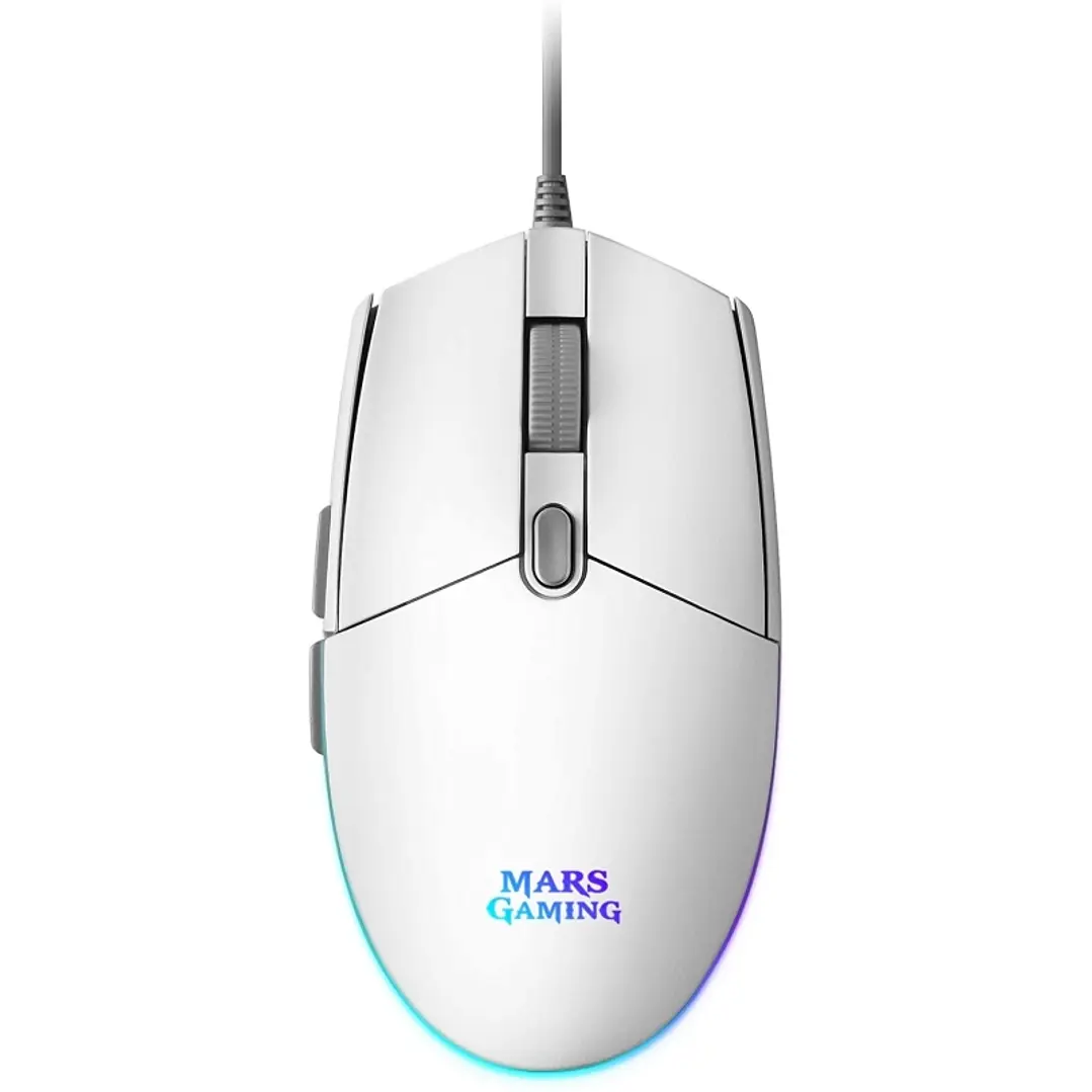 Mars Gaming Ratón MMG 3200dpi RGB FLOW Blanco 1