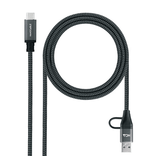 Nanocable Cable USB3.2 100W USB-C+A/USB-C 1 M