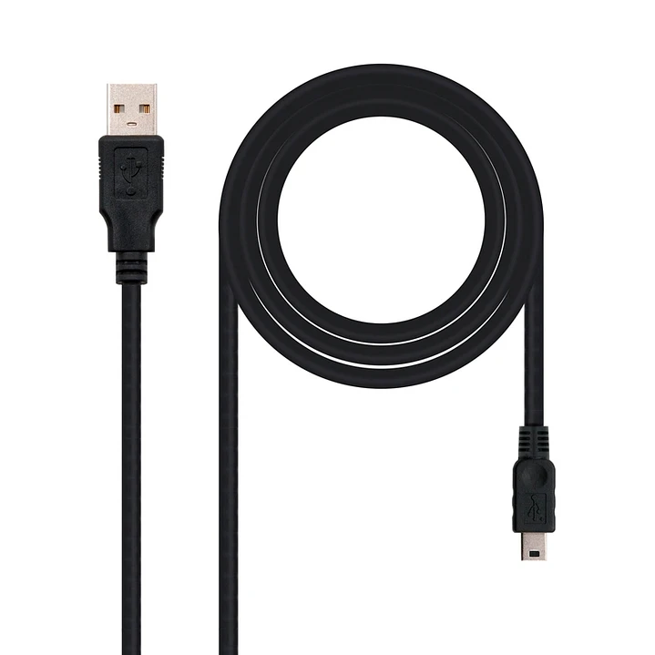 Nanocable Cable USB 2.0, A/M-Mini B/M, negro, 0.5m 1
