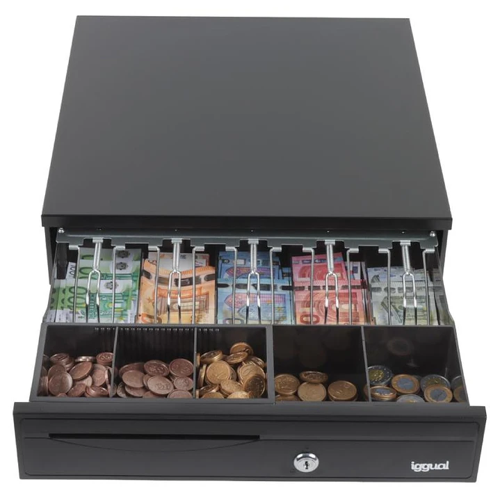 iggual Cajón Portamonedas IRON-30 42cm 5+5 negro 1
