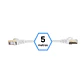 iggual Latiguillo CAT7 SFTP LSZH 5 metros blanco - Thumbnail 1