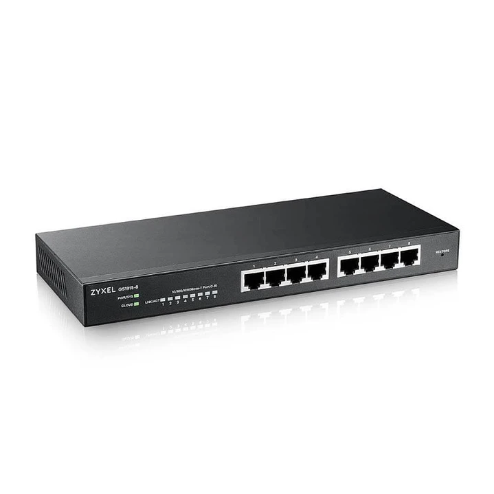 ZyXEL GS1915-8 Smart Switch 8xGbE Nebula Fanless 3