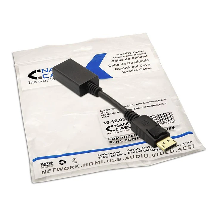 Nanocable Adaptador Displayport (M) a Hdmi (H) 3