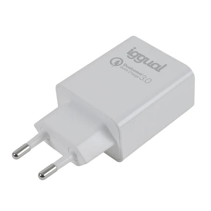 iggual Cargador 1xUSB-A carga rápida QC3.0 18W 2