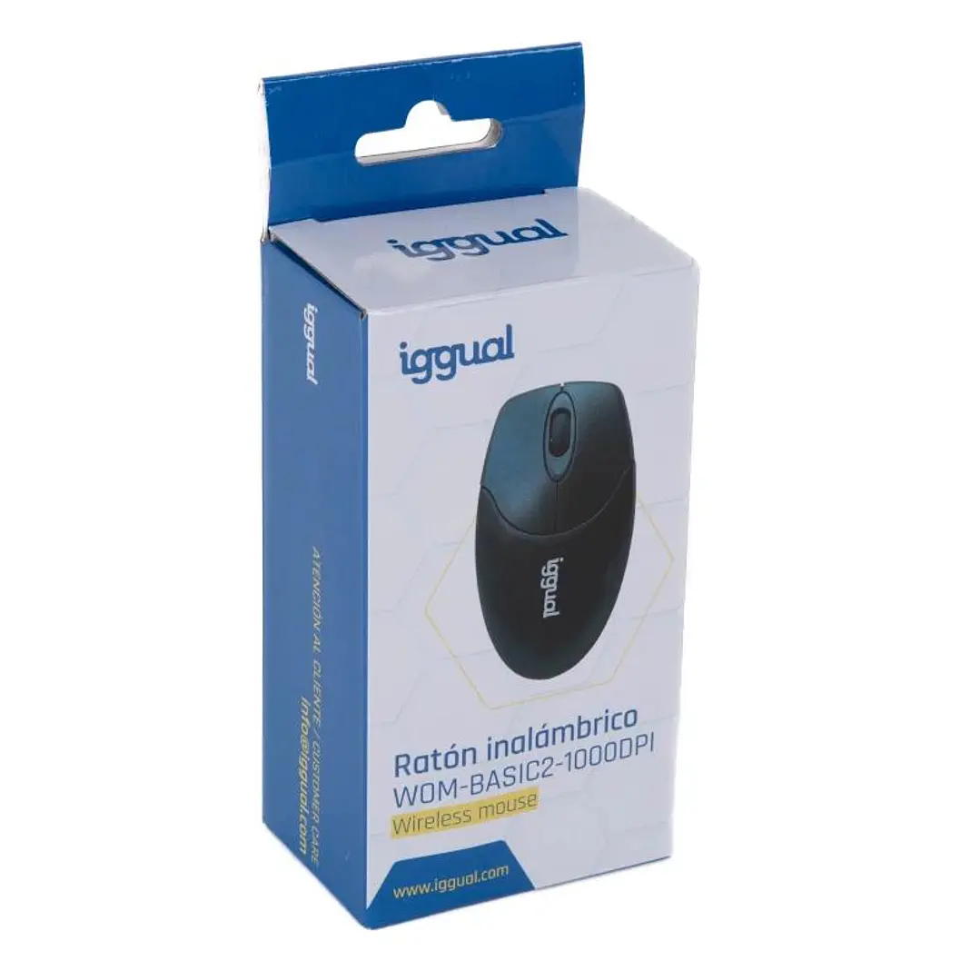 iggual Ratón inalámbrico WOM-BASIC2-1000DPI negro 4