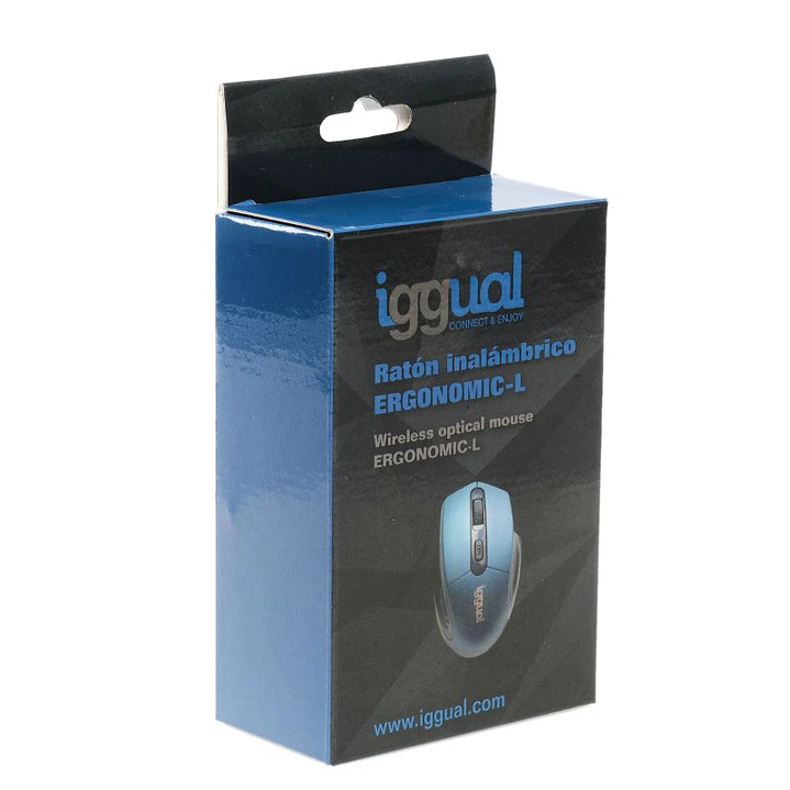 iggual Ratón inalámbrico ERGONOMIC-L-1600DPI azul 4