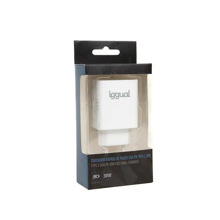 iggual Cargador rápido de pared USB PD tipo C 30W 4