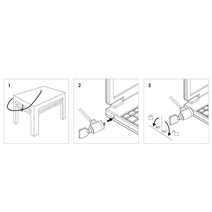 EWENT EW1242 Cable de Seguridad con llave 2