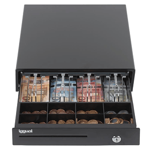 iggual Cajón Portamonedas IRON-15 37cm 4+8 negro