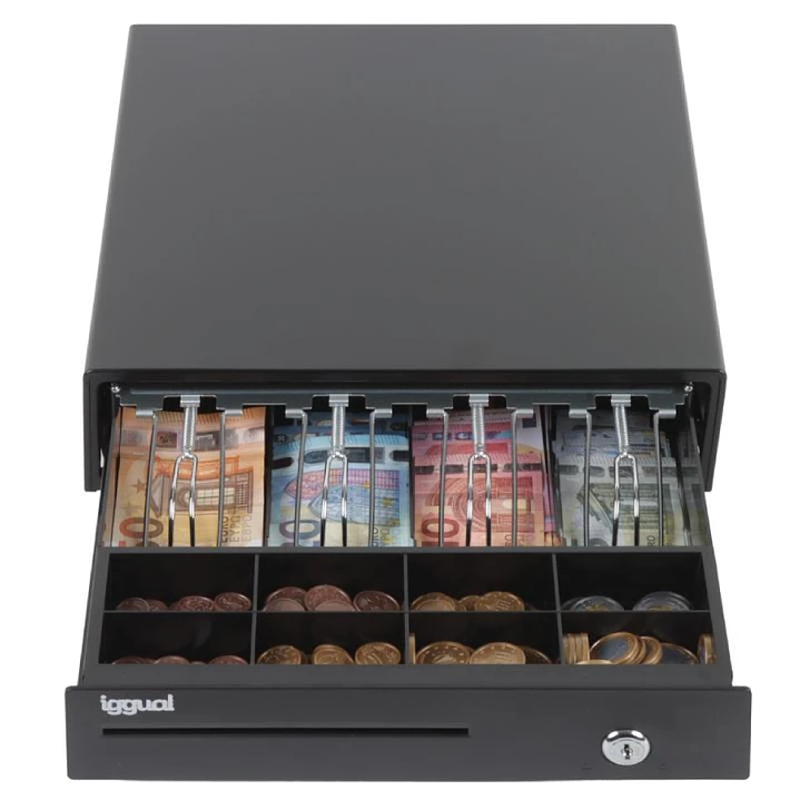 iggual Cajón Portamonedas IRON-15 37cm 4+8 negro 1