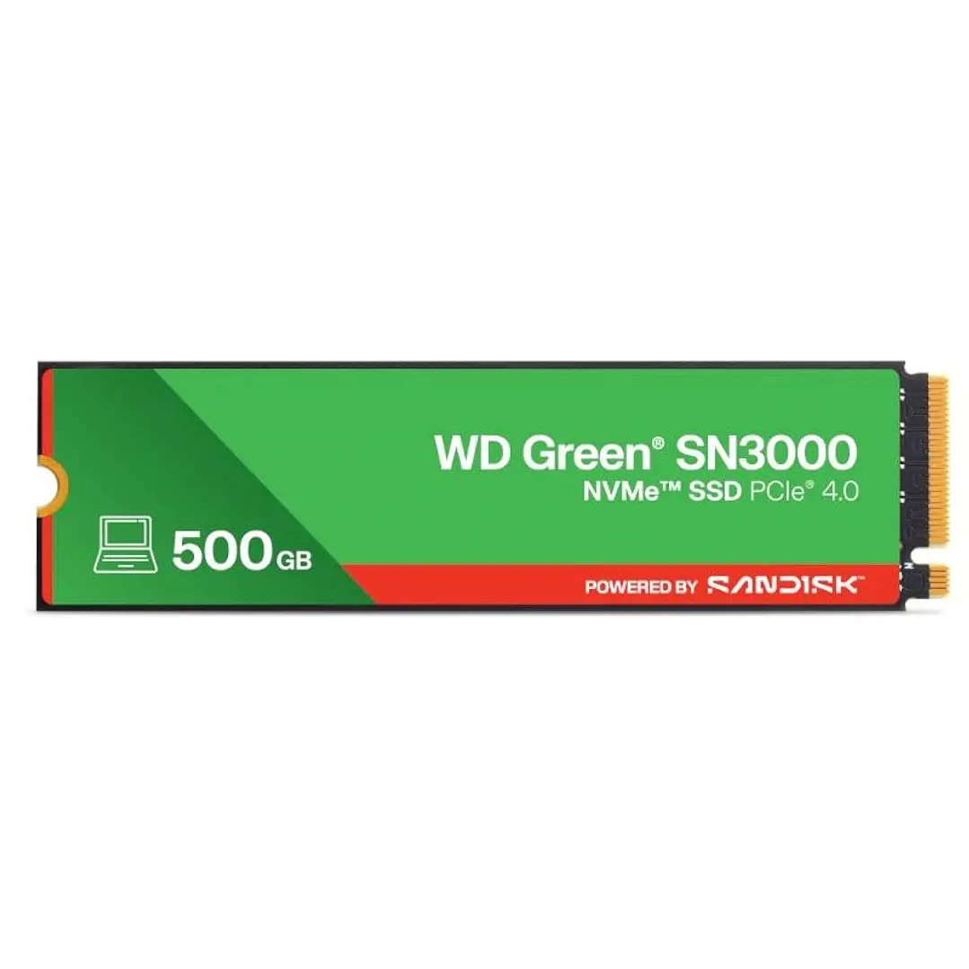 WD Green SN3000 SSD 500GB PCIe Gen4  NVMe 1