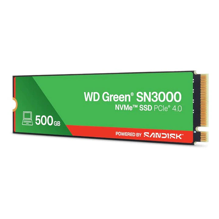 WD Green SN3000 SSD 500GB PCIe Gen4  NVMe 3