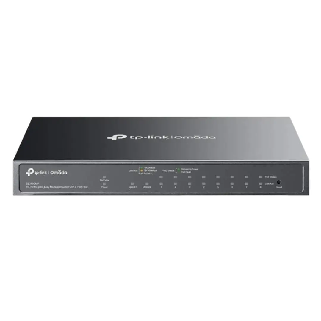 TP-Link ES210GMP Switch 8xG PoE+ 1xGbE 1xG-C 123W 1