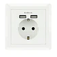 Nanocable Base de enchufe pared schuko+2USB 2.4A - thumbnail 2