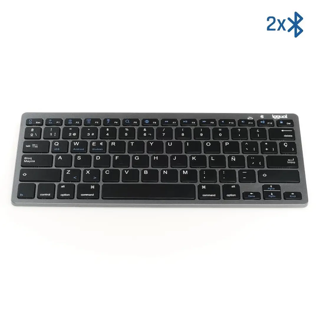 iggual Teclado Bluetooth Slim TKL-BT negro 2 canal 1