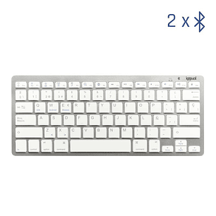 iggual Teclado Bluetooth Slim TKL-BT plata 2 canal