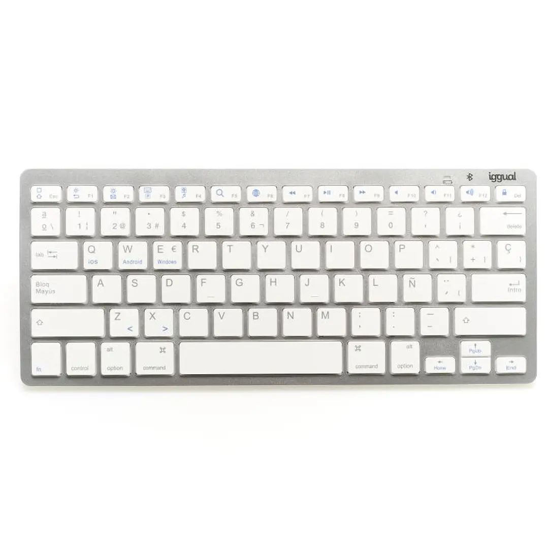 iggual Teclado Bluetooth Slim TKL-BT plata 2 canal 2