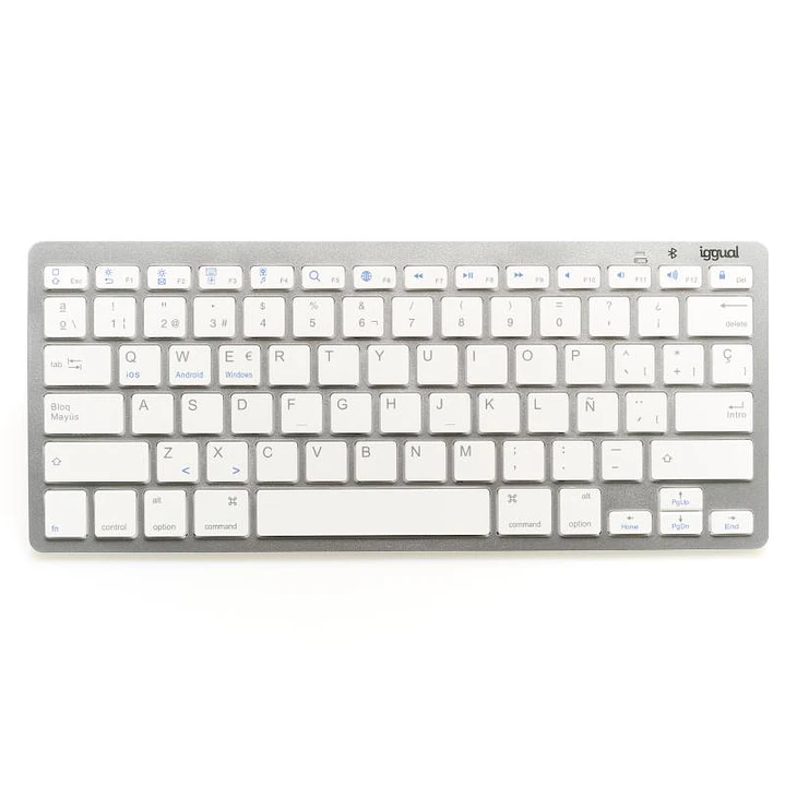iggual Teclado Bluetooth Slim TKL-BT plata 2 canal 2