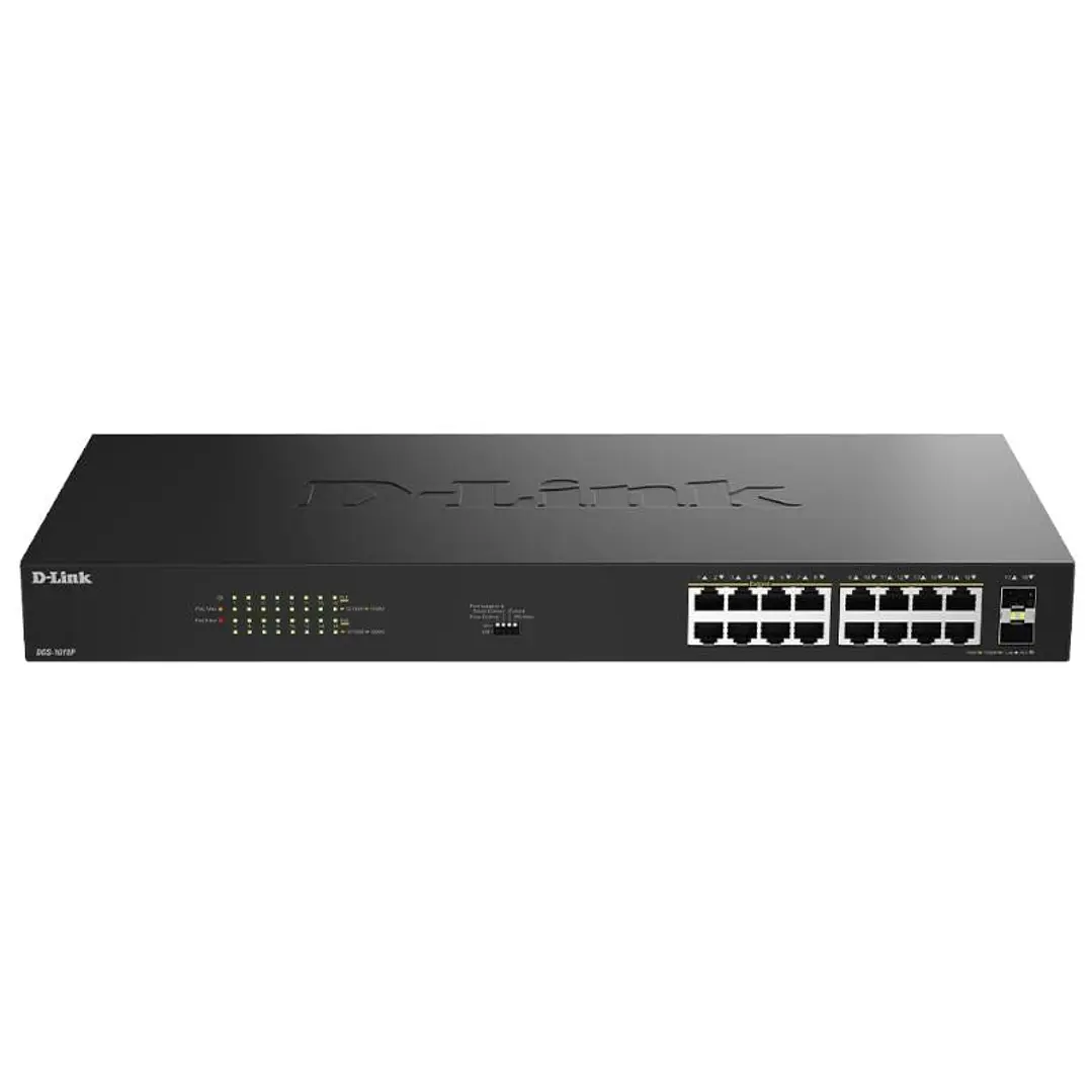 D-Link DGS-1018P/E Switch 16xGbE PoE+ 2xSFP 1