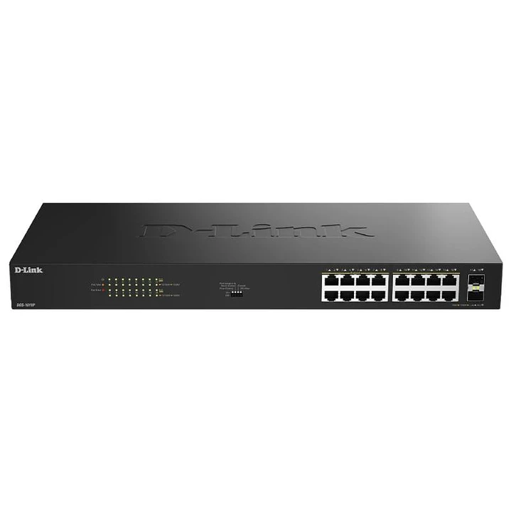 D-Link DGS-1018P/E Switch 16xGbE PoE+ 2xSFP 1