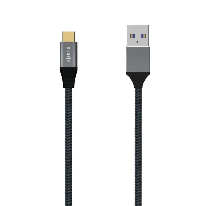 Aisens Cable USB 3.1 Gen2 Alu 3A CM-AM Gris 2.0M 1