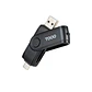 Tooq TQR-3003B Lector USB-C 2.0+USB-A 3.0 SD/TF - Miniatura 1