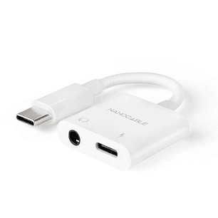 Nanocable Adaptador USB-C a Jack+USB-C/H PD 60W