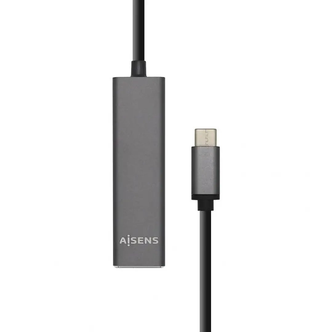 Aisens Hub USB 3.1 USB-C/M-4xTipo A/H gris, 15cm 1
