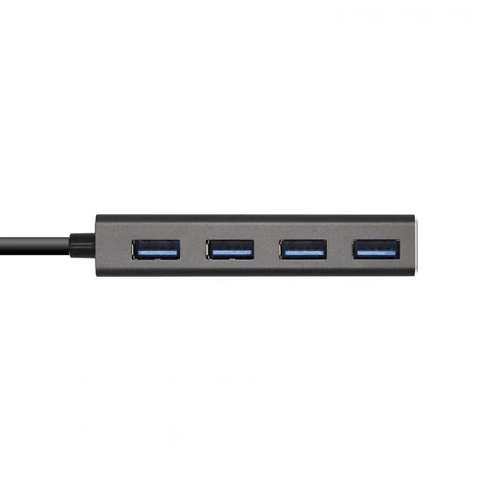 Aisens Hub USB 3.1 USB-C/M-4xTipo A/H gris, 15cm 3
