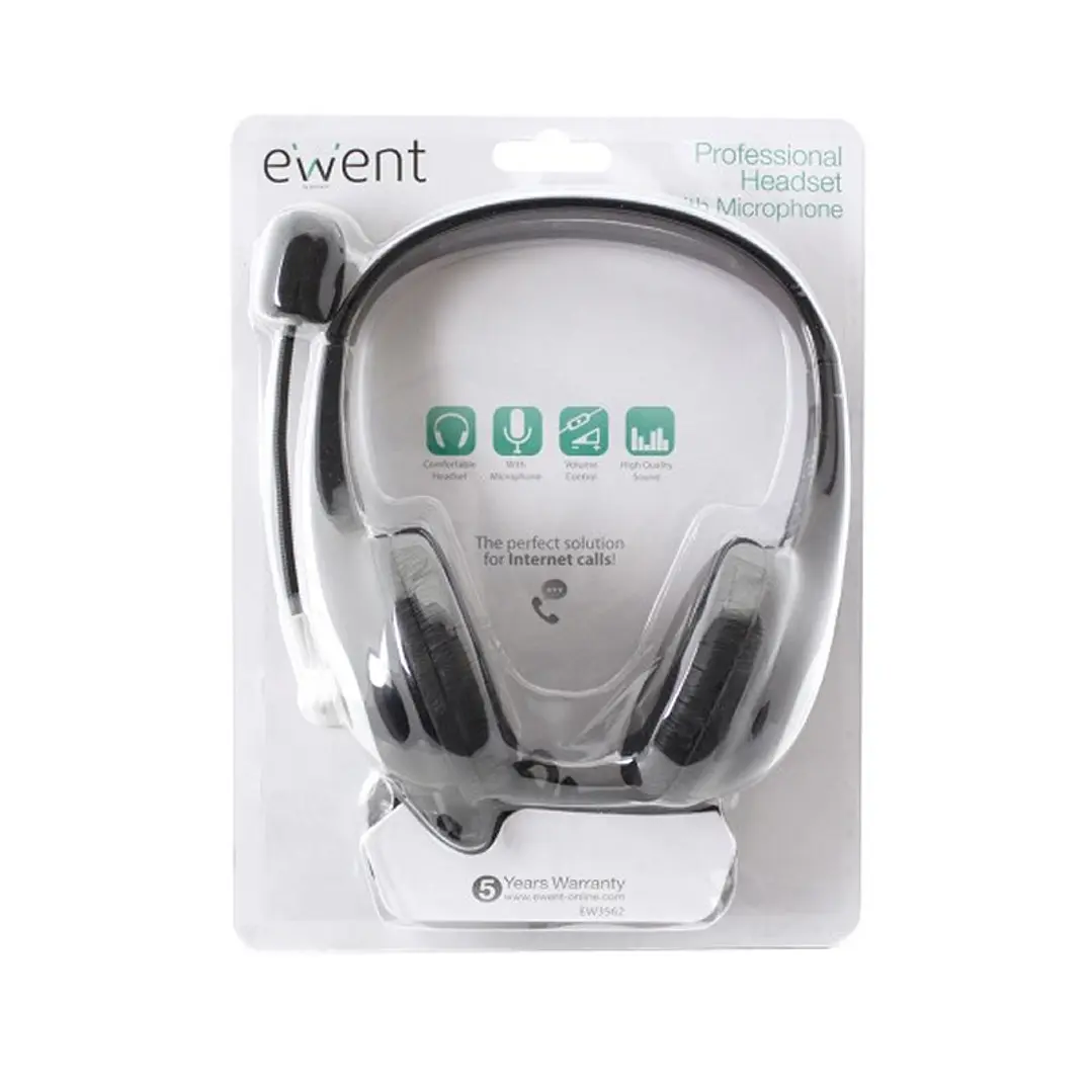 EWENT EW3562 Auriculares + Micrófono Stéreo negro 2