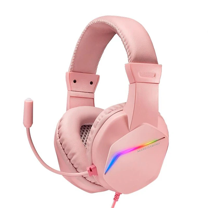 MARS GAMING Auricular+mic MH122 Rosa 1