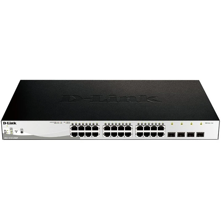 D-Link DGS-1210-28MP/E Switch 24xGb PoE+ 4xSFP Com 1