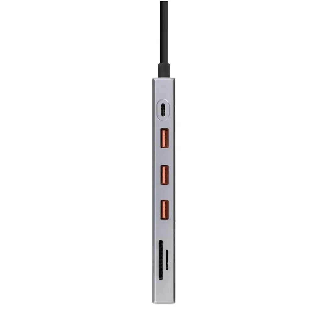 Nanocable Hub 12en1 USB-A/C+HDMI+DP+RJ45+TF+SD+AU 3