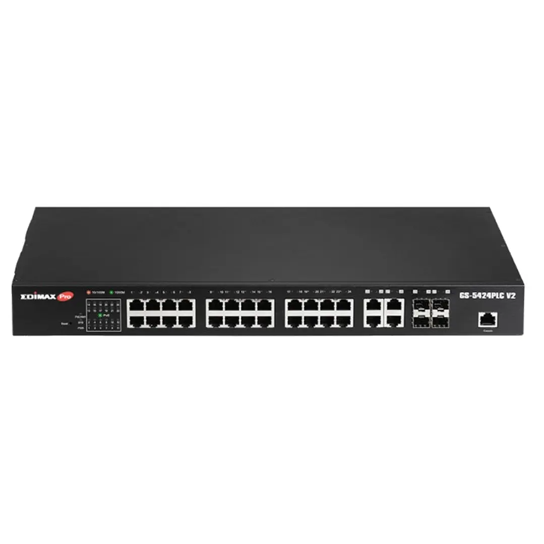 Edimax PRO GS-5424PLC V2 Switch 24xGB PoE+ 4xSFP 1