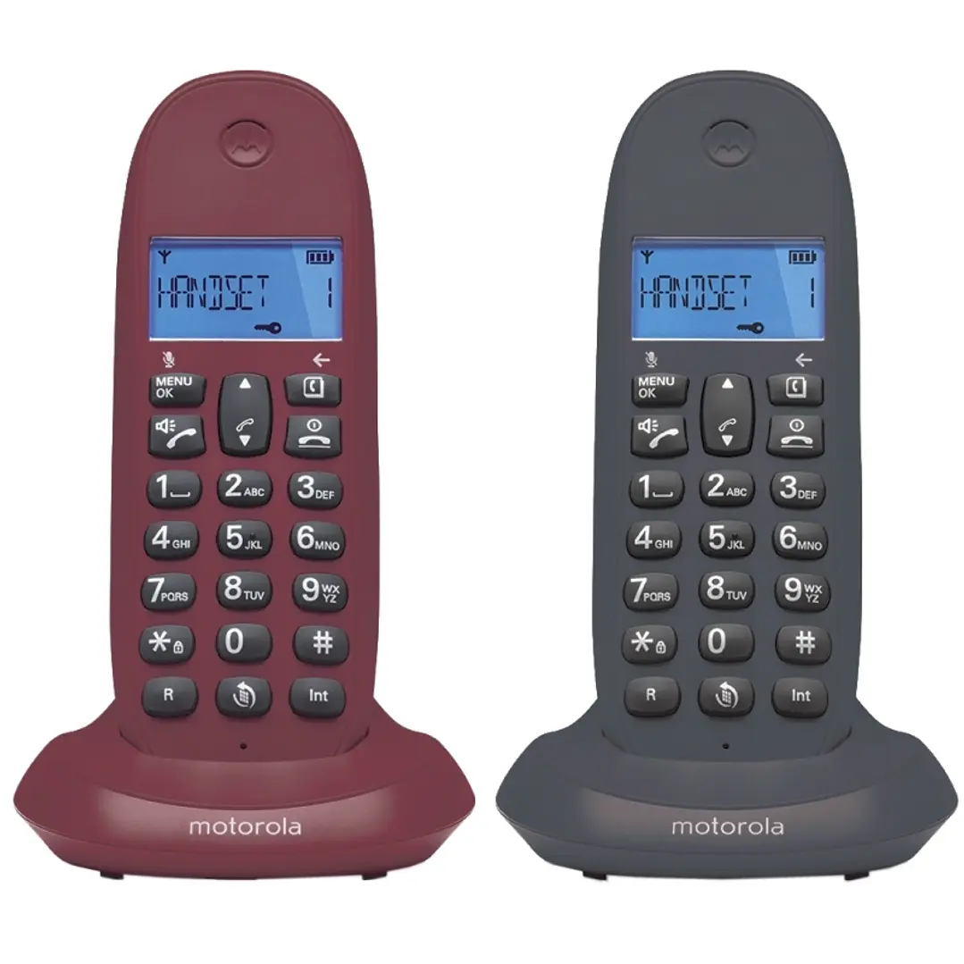 MOTOROLA C1002 LB+ Telefono DECT DUO Gris-Granate 1