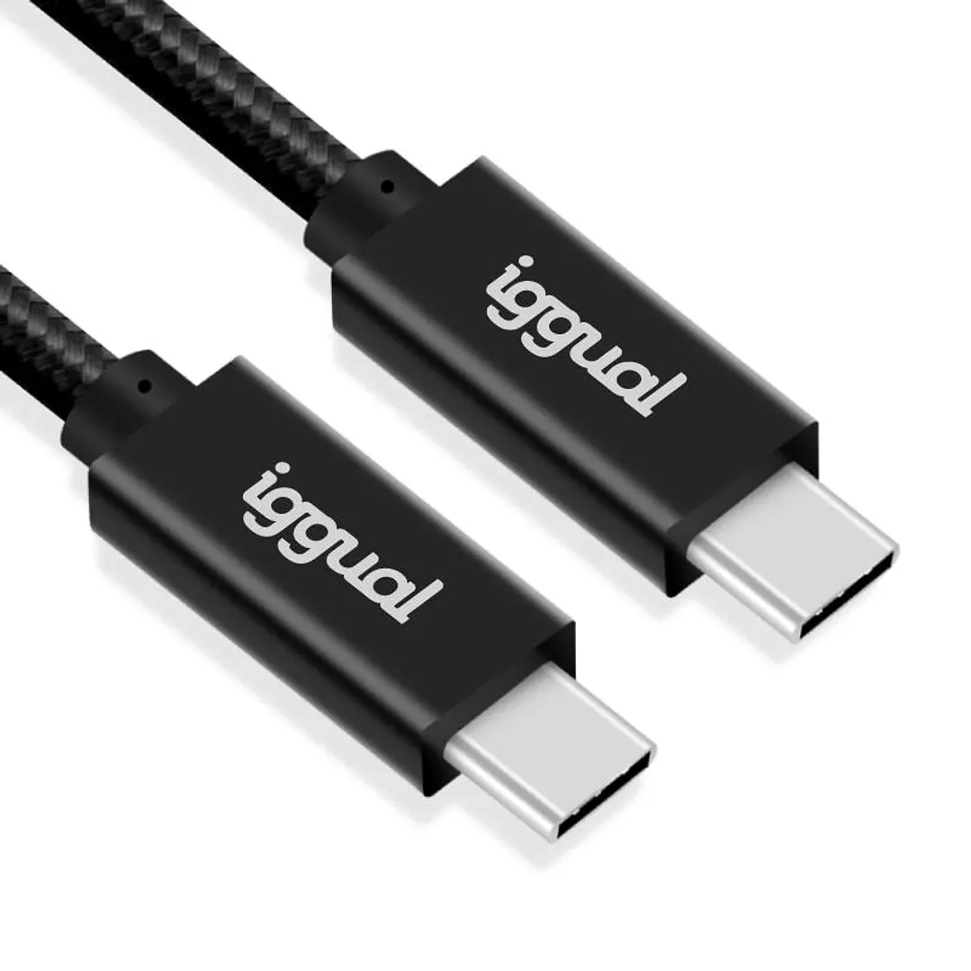 iggual Cable USB-C 3.2 Gen2x2 100W 5A 4K 1m nylon 2