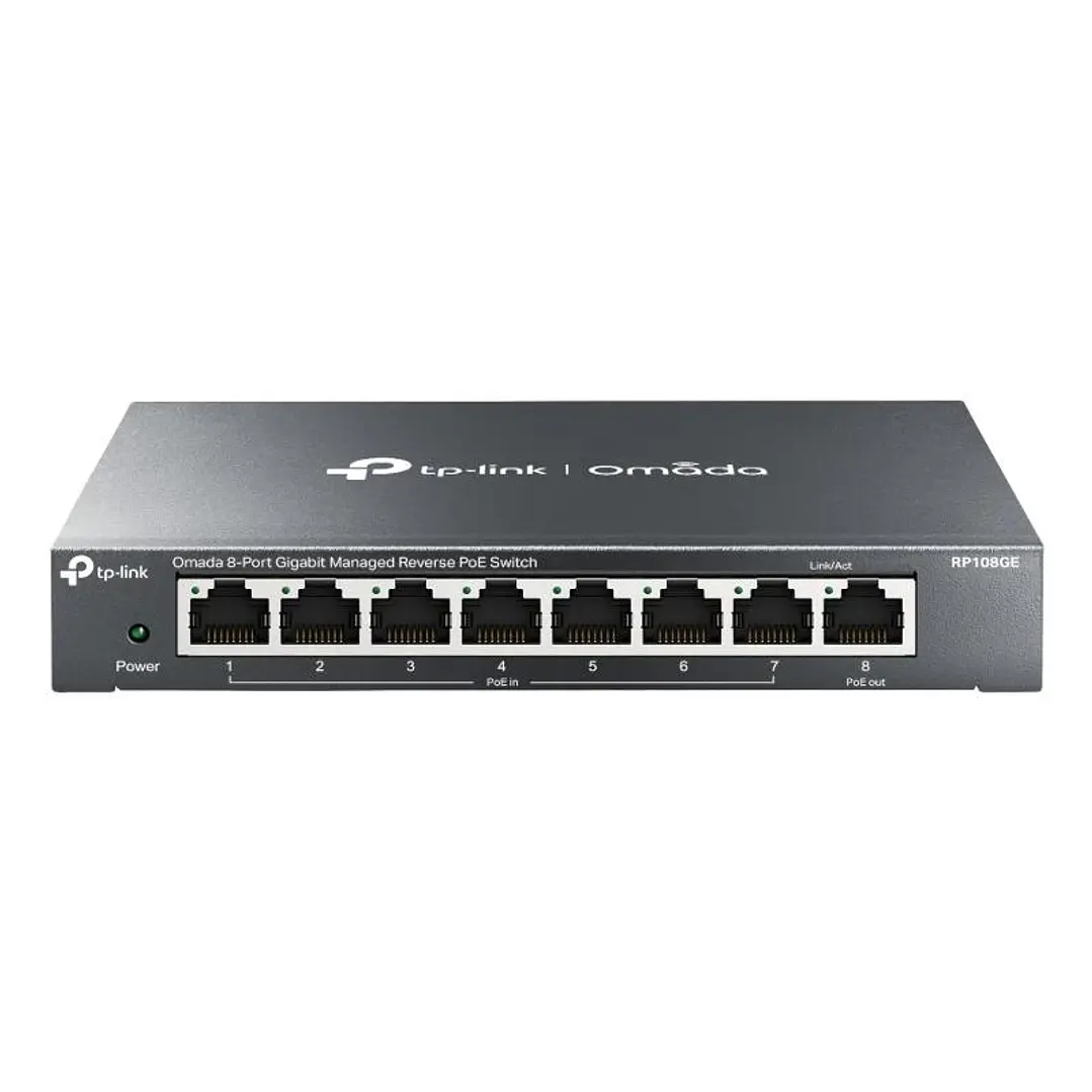 TP-Link RP108GE Switch 7xGb PoE In 1xGb PoE Out 2